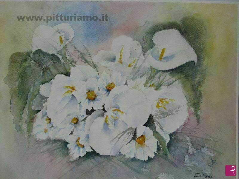 quadri in vendita online - White flowers