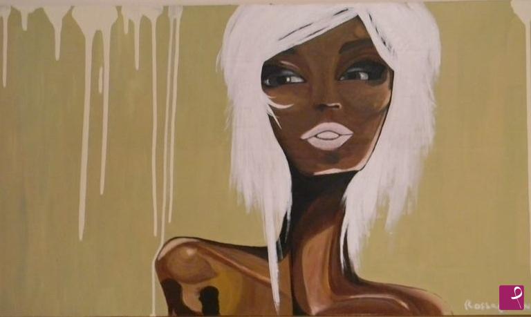 quadri in vendita online - White haired woman