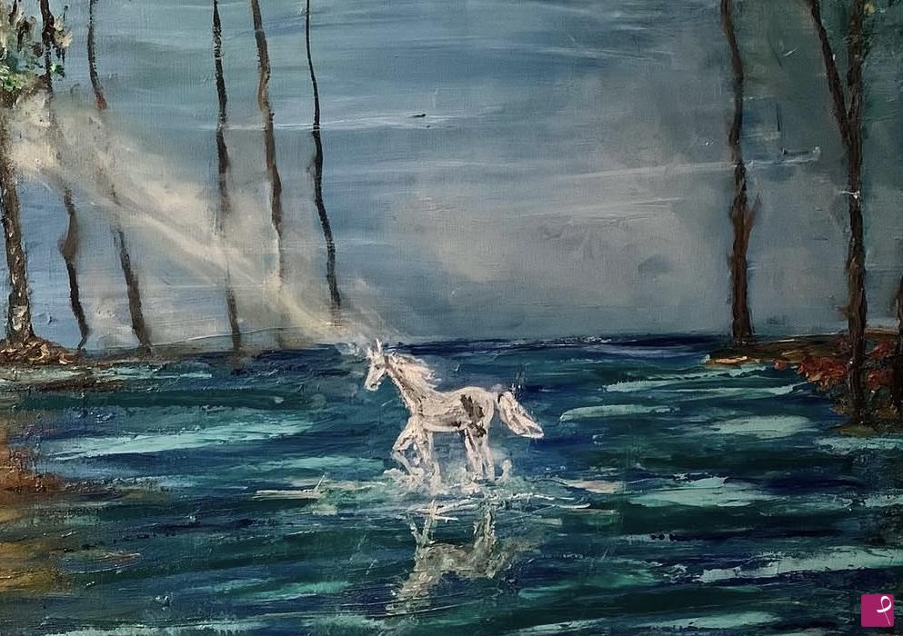 quadri in vendita online - White horse