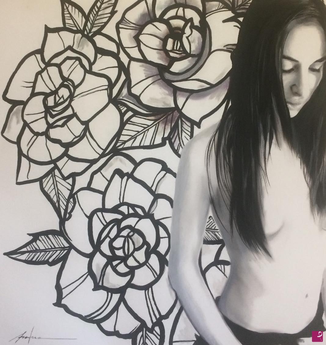 quadri in vendita online - White roses