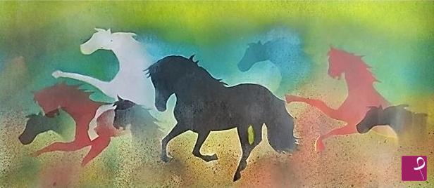quadri in vendita online - wild horses