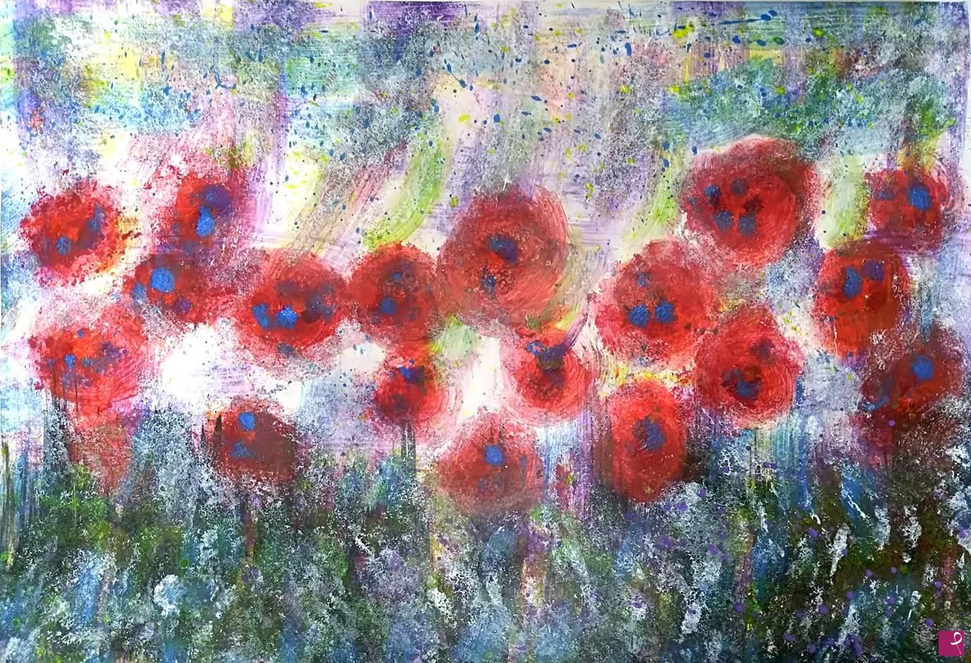 quadri in vendita online - "WILD POPPY RHAPSODY"