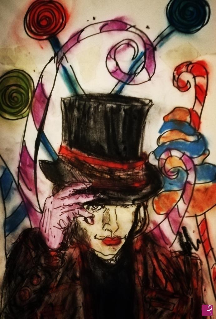 quadri in vendita online - Willy Wonka 