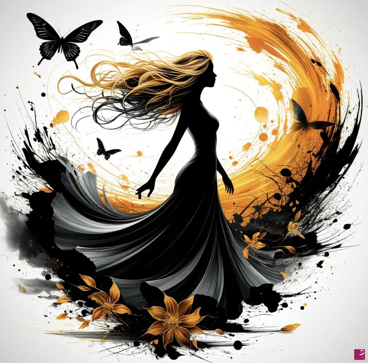 quadri in vendita online - Wind and beautiful women 