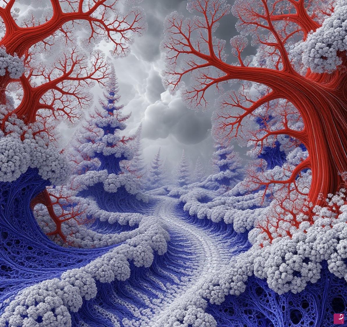 quadri in vendita online - Winter forest