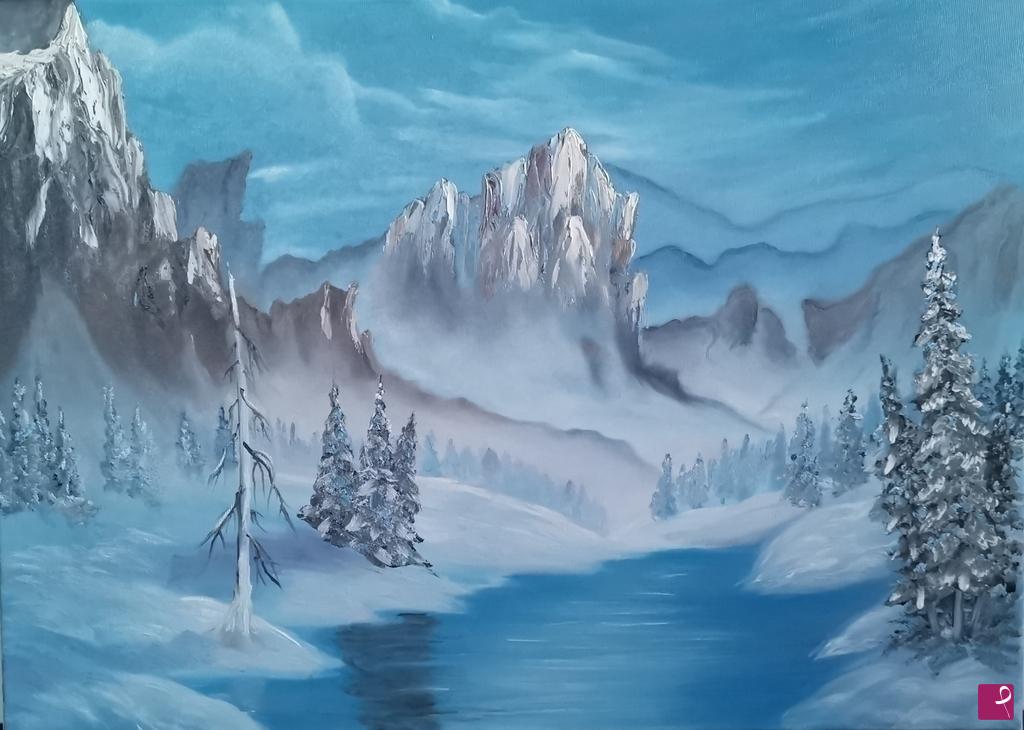 quadri in vendita online - Winter landscape 