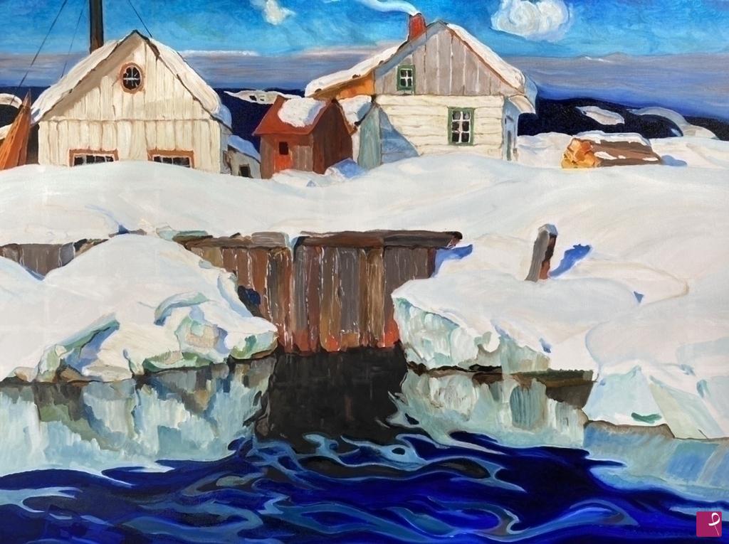 quadri in vendita online - Winter Sun (Clarence Gagnon 1881-1942)