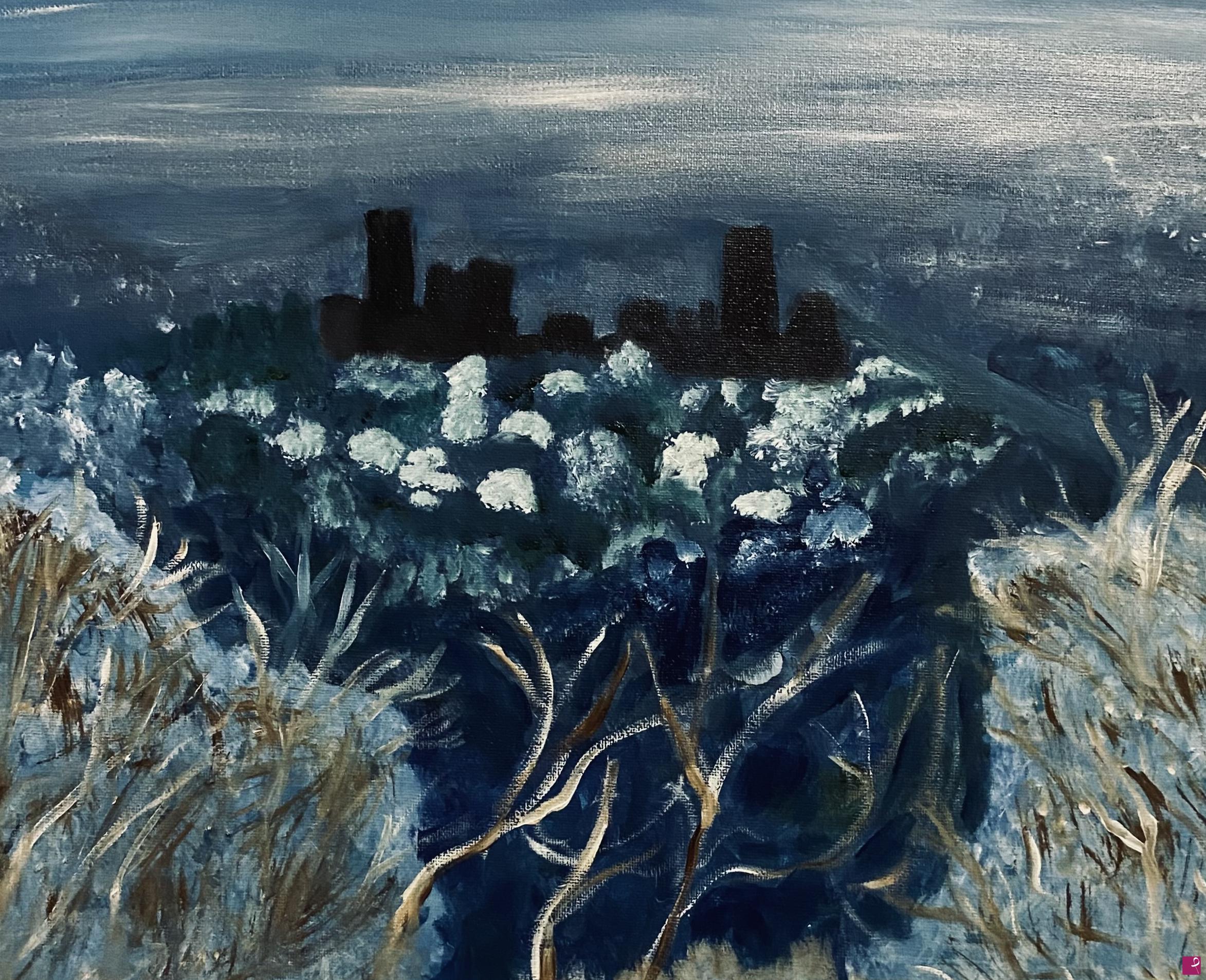 quadri in vendita online - „Winter über der Burg“ 2025 50 x 40