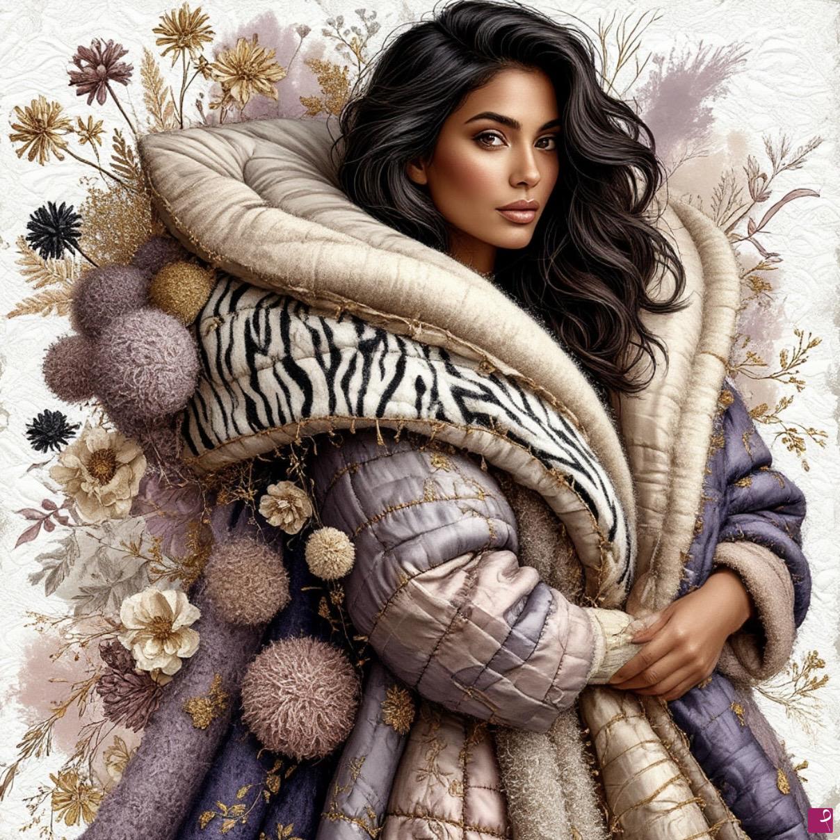 quadri in vendita online - Winter woman 