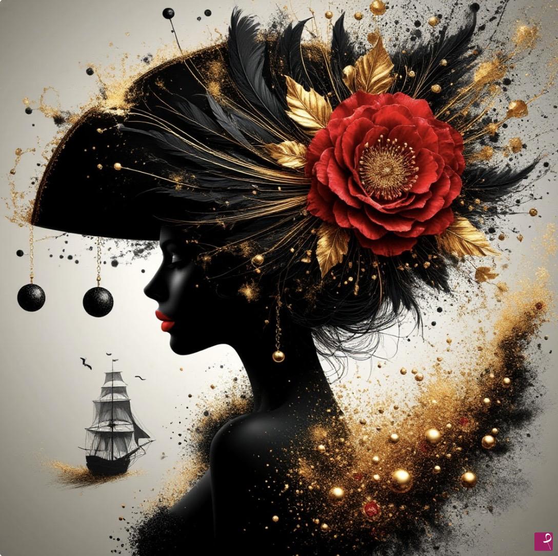 quadri in vendita online - Woman and sailboat