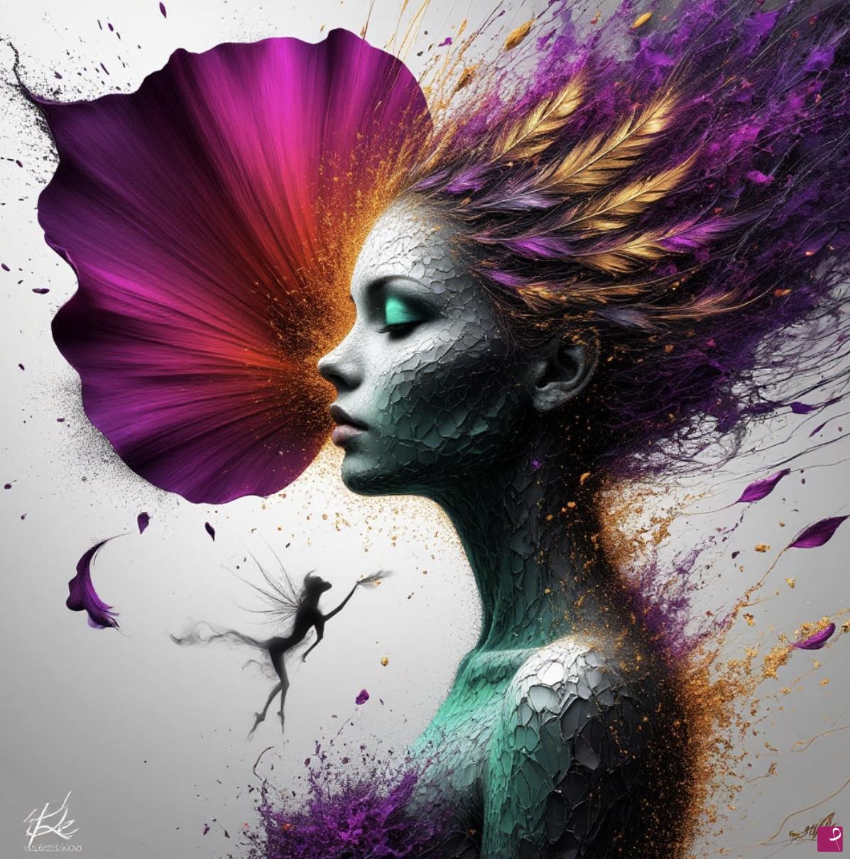 quadri in vendita online - Woman colour art 4