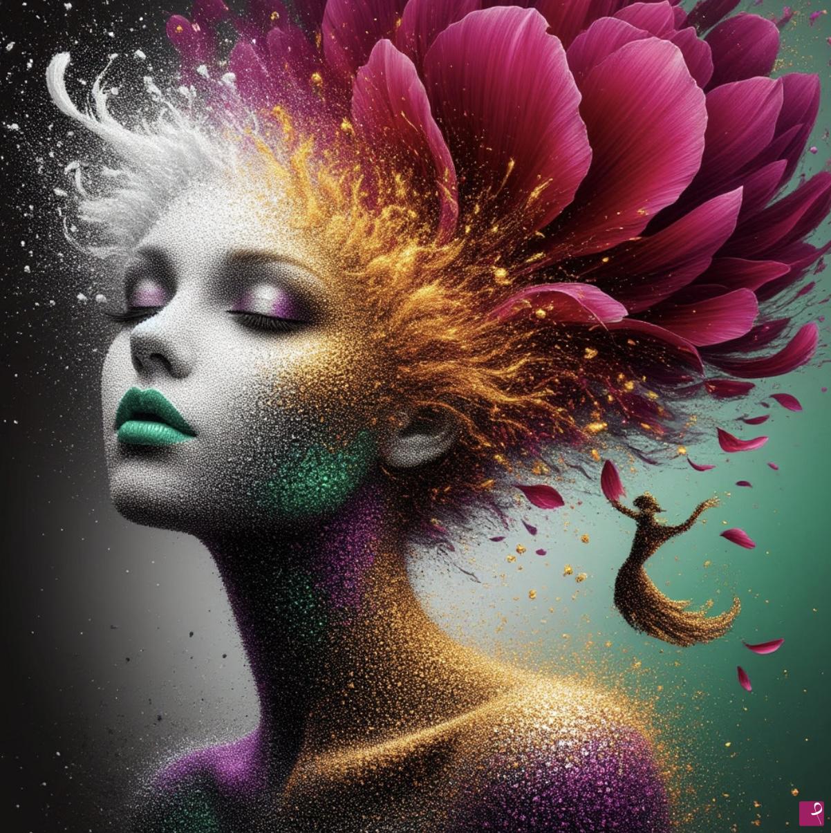 quadri in vendita online - Woman colour art2