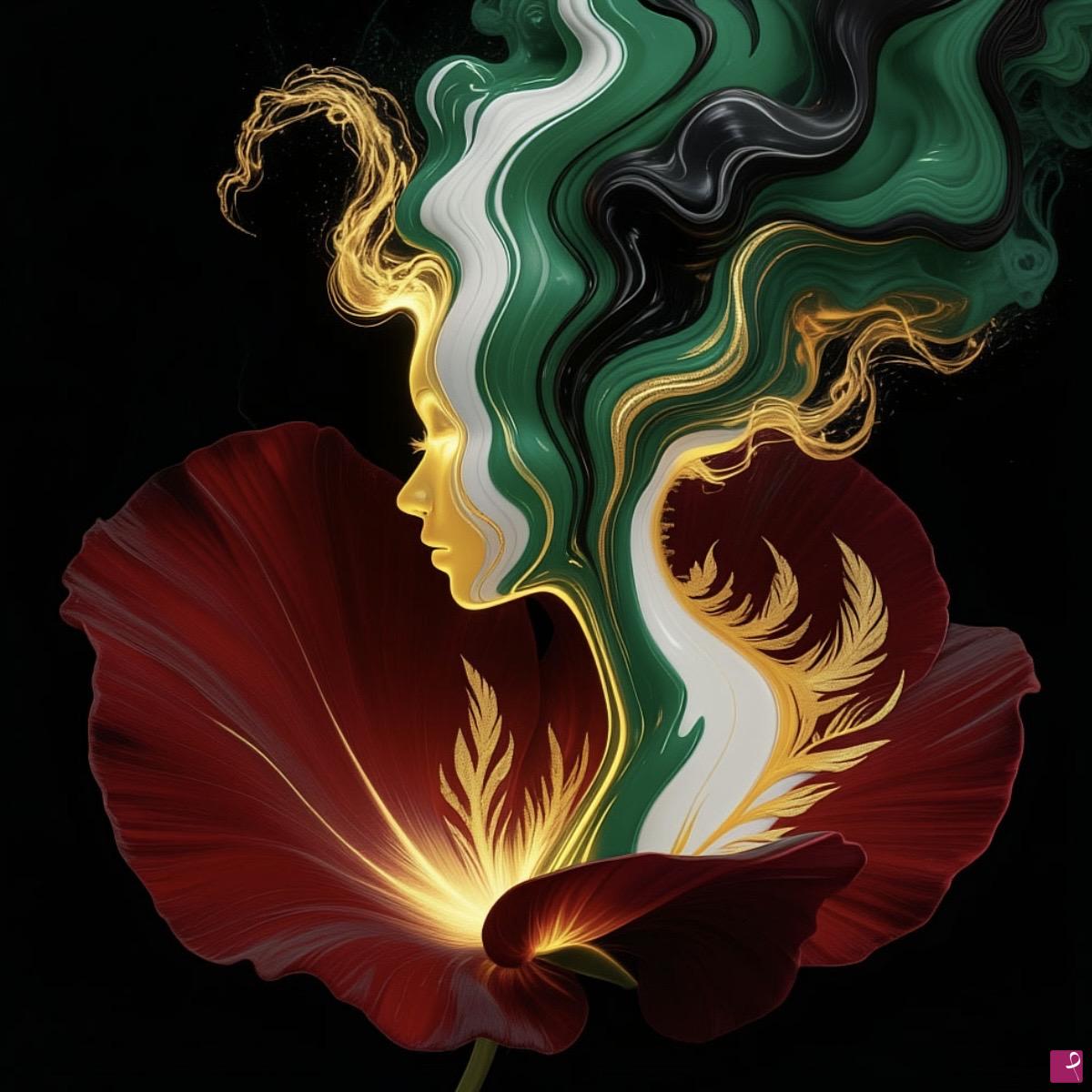 quadri in vendita online - Woman from flower 2