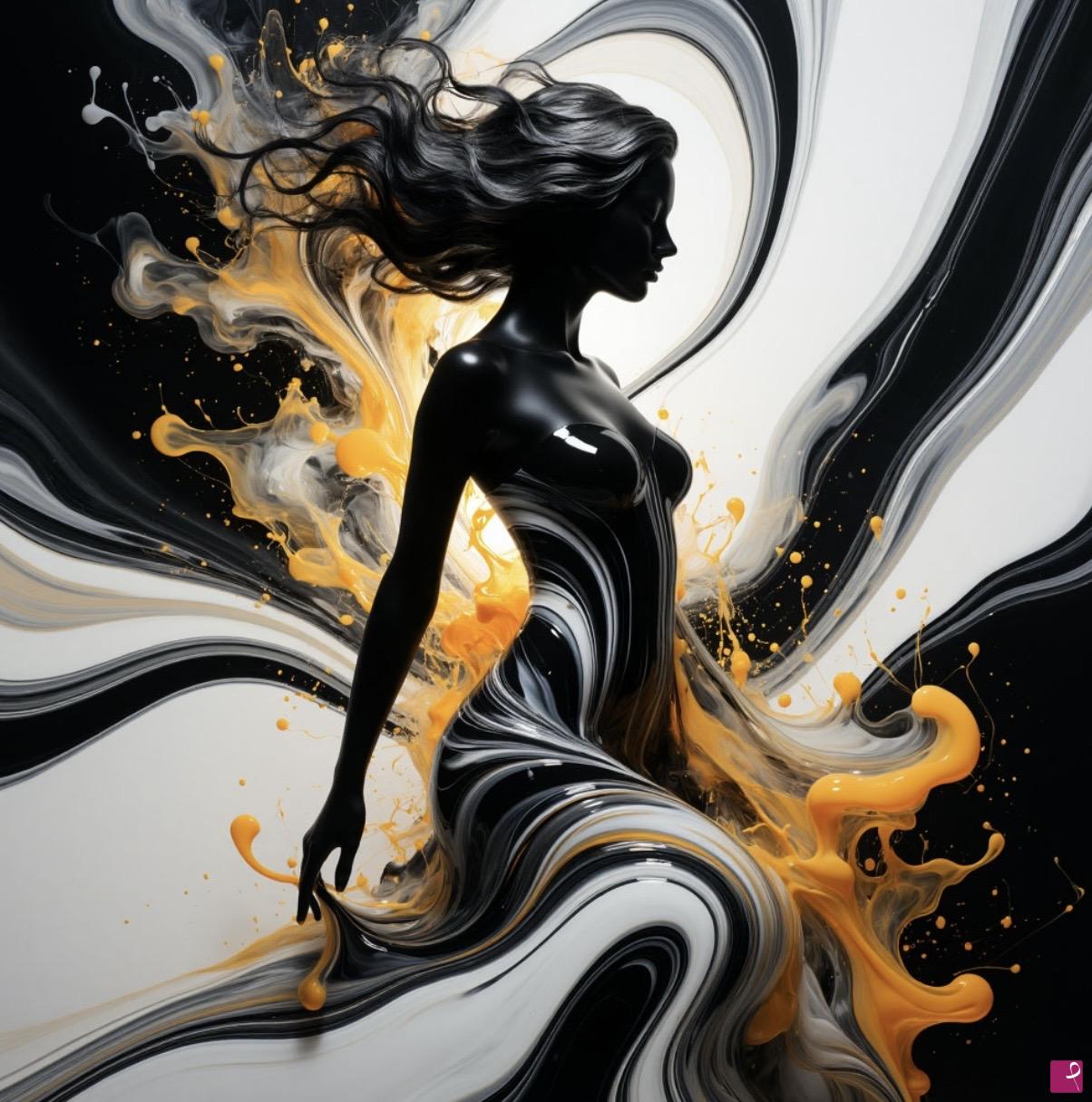 quadri in vendita online - Woman from liquid milk