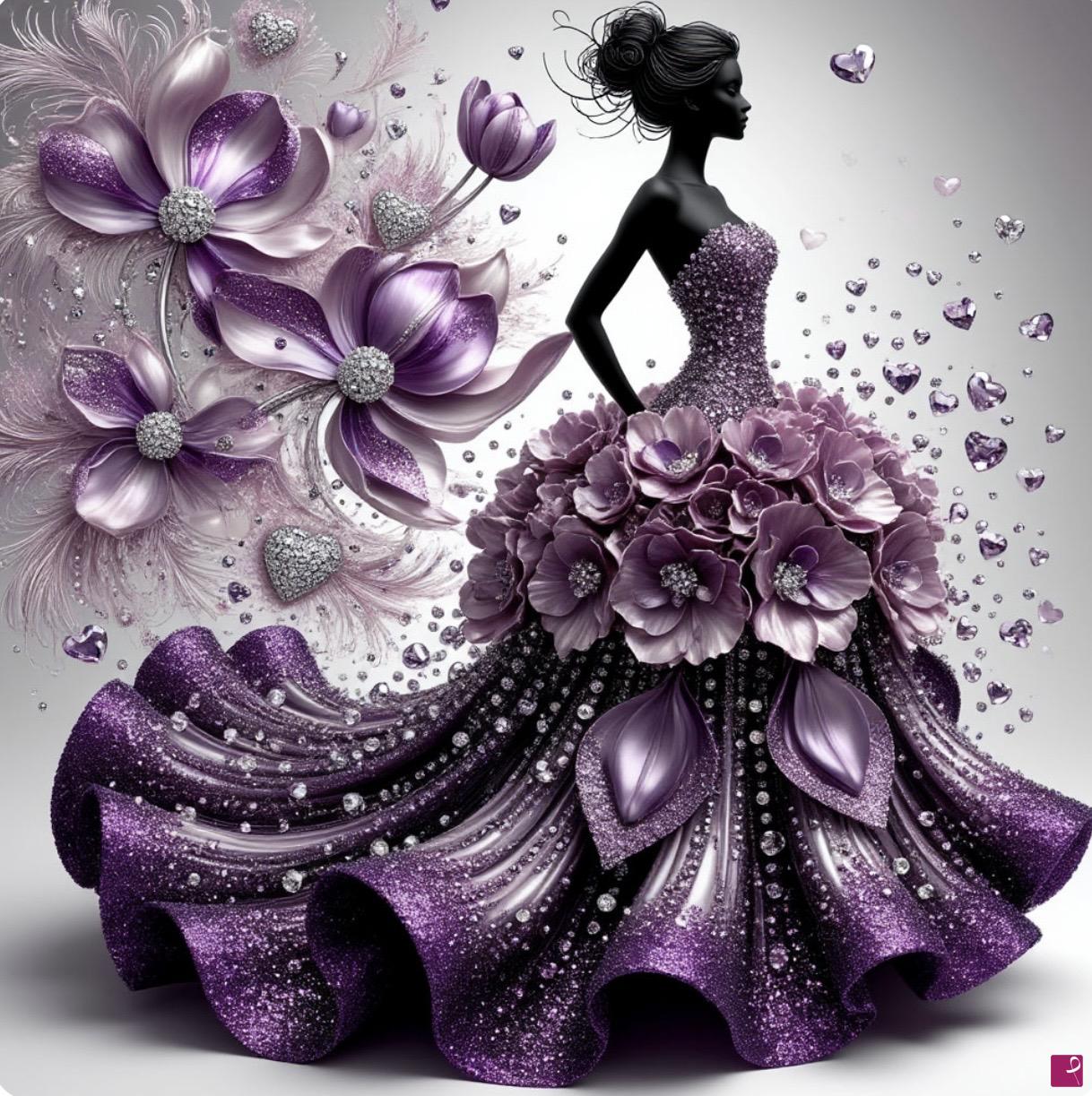 quadri in vendita online - Woman in ball gown