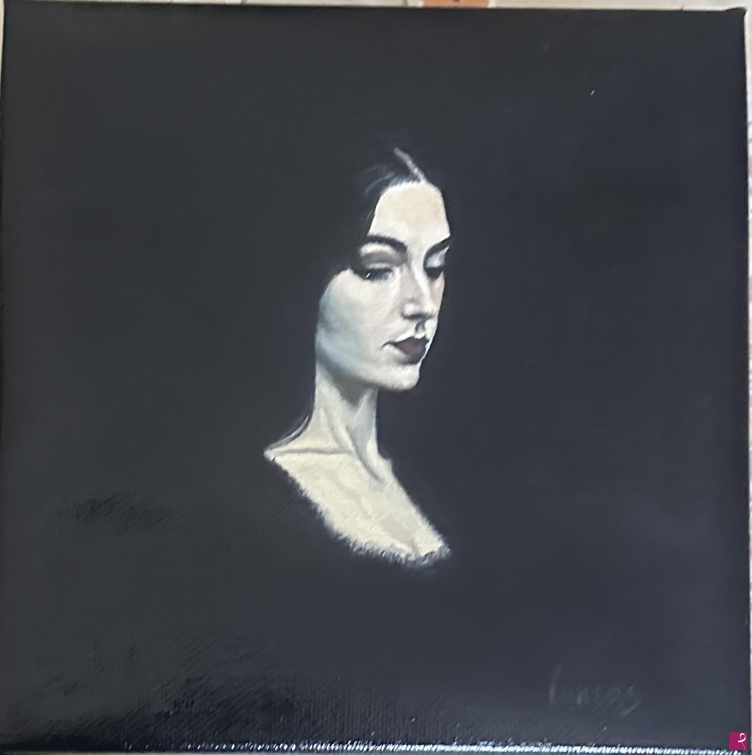 quadri in vendita online - Woman in dark