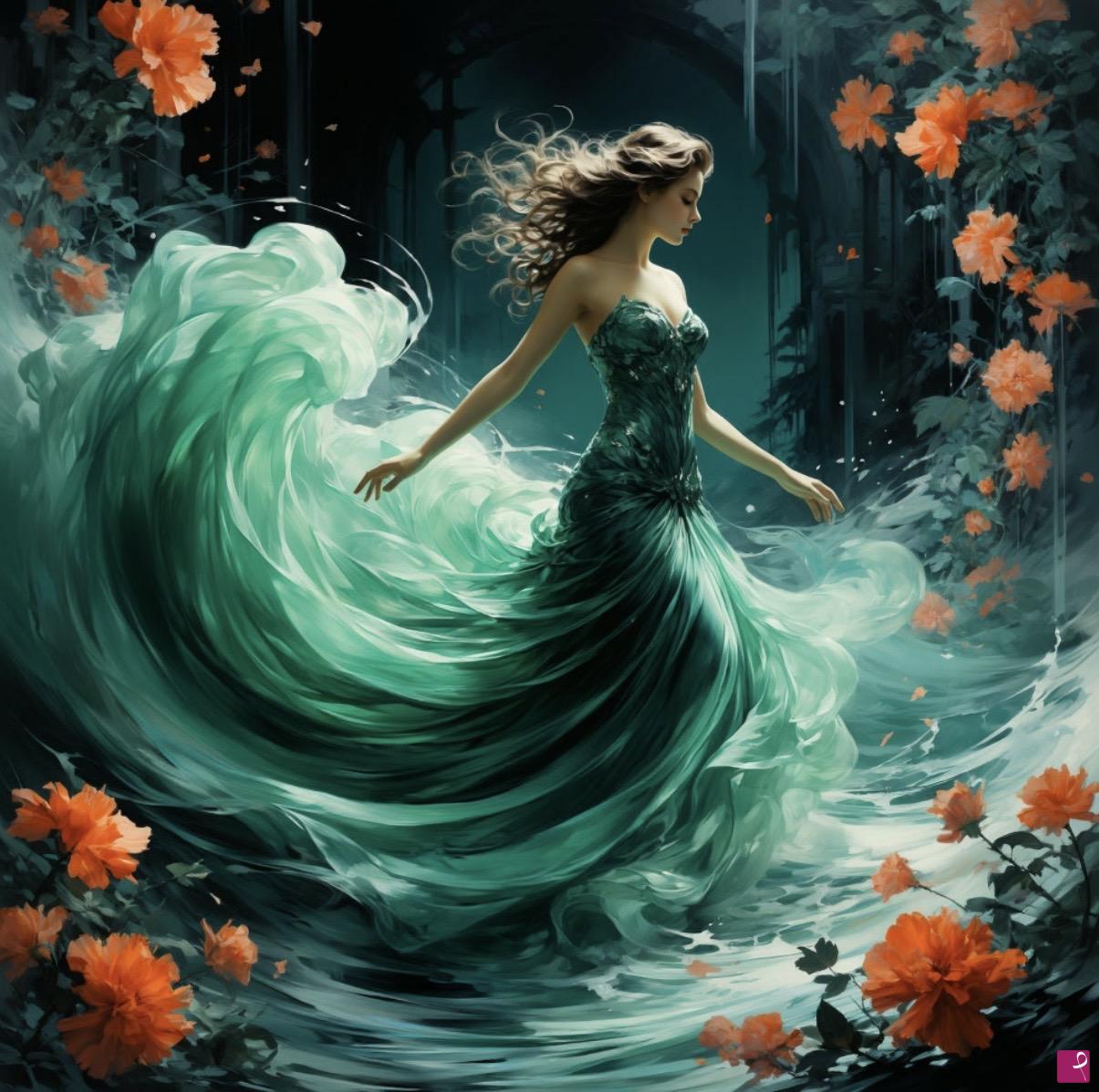quadri in vendita online - Woman in garden 