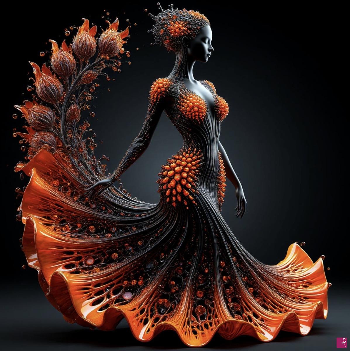 quadri in vendita online - Woman in plastic dress 