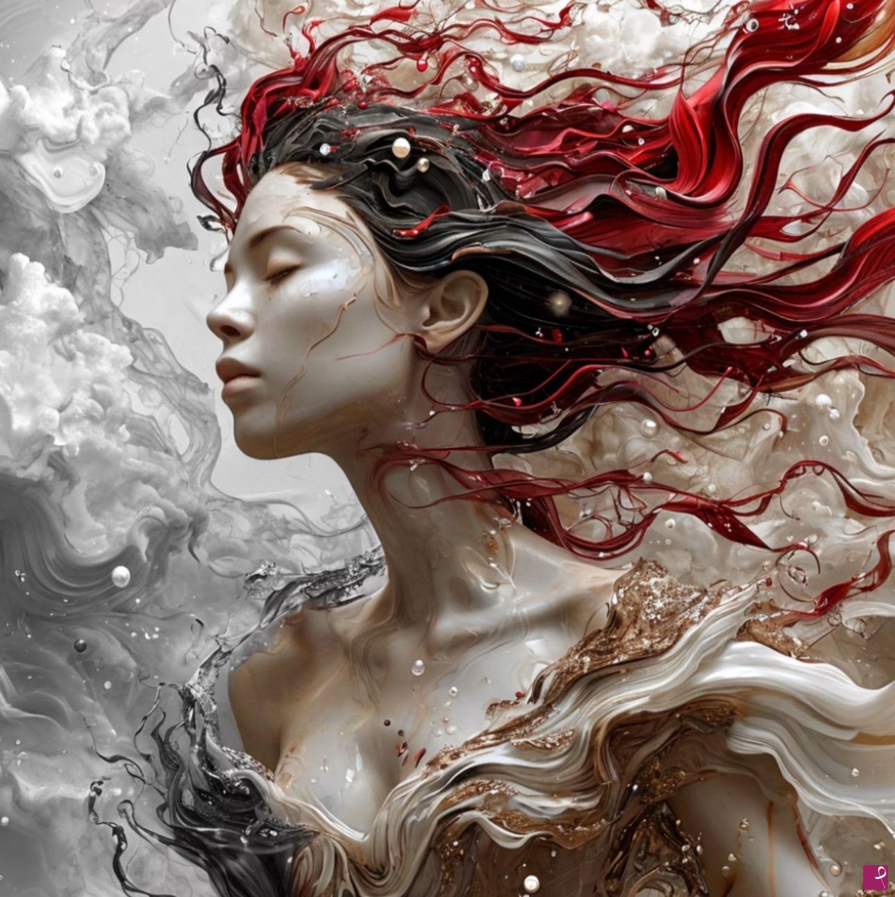 quadri in vendita online - Woman in sky