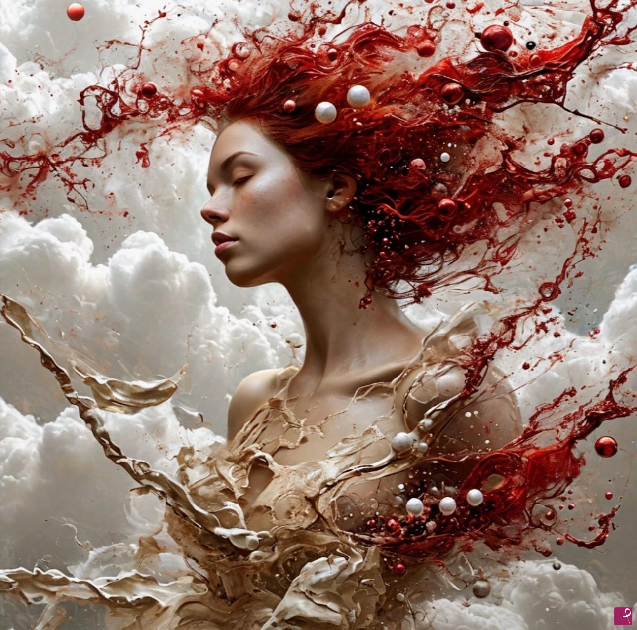 quadri in vendita online - Woman in sky2