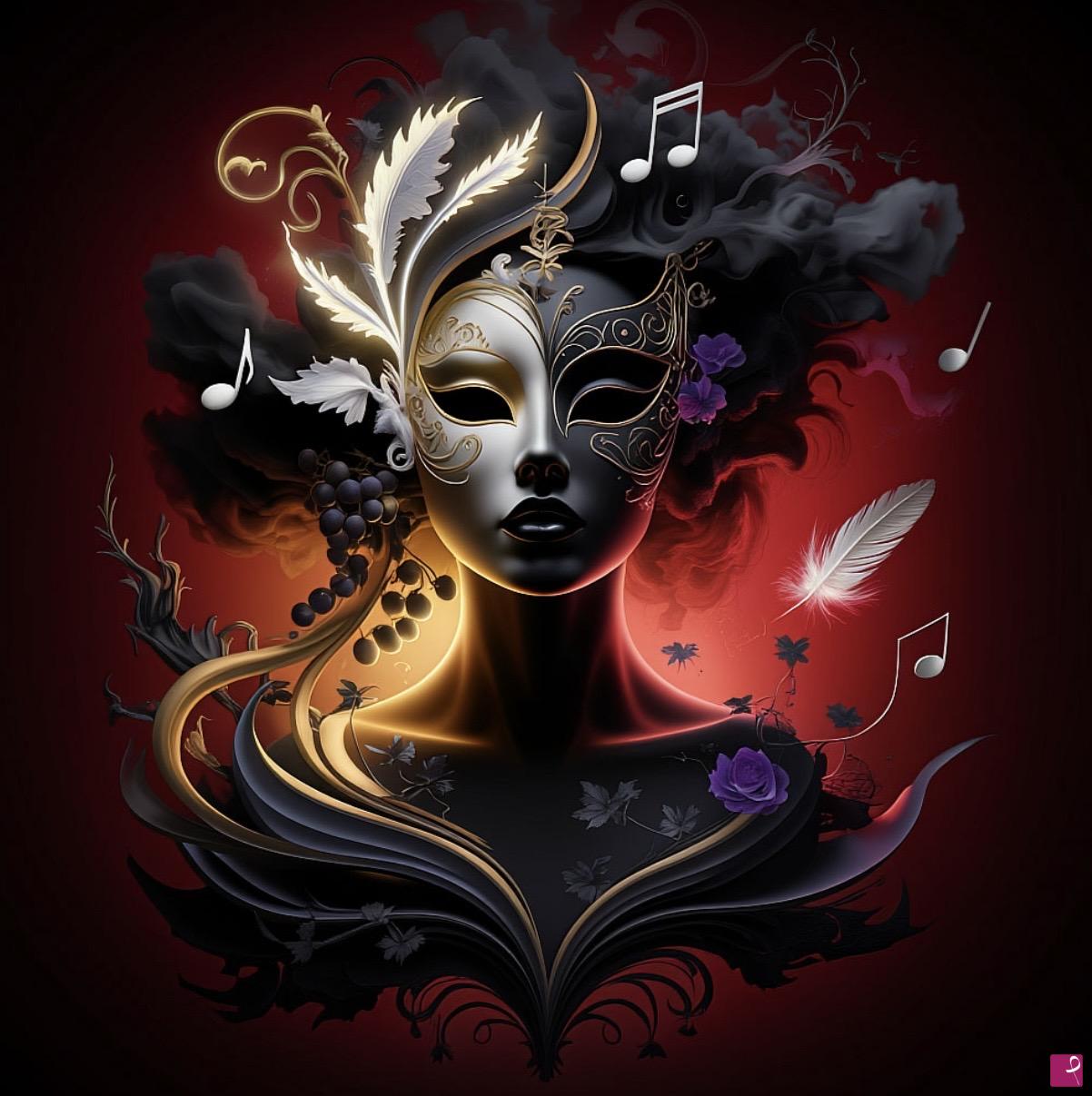 quadri in vendita online - Woman masks 
