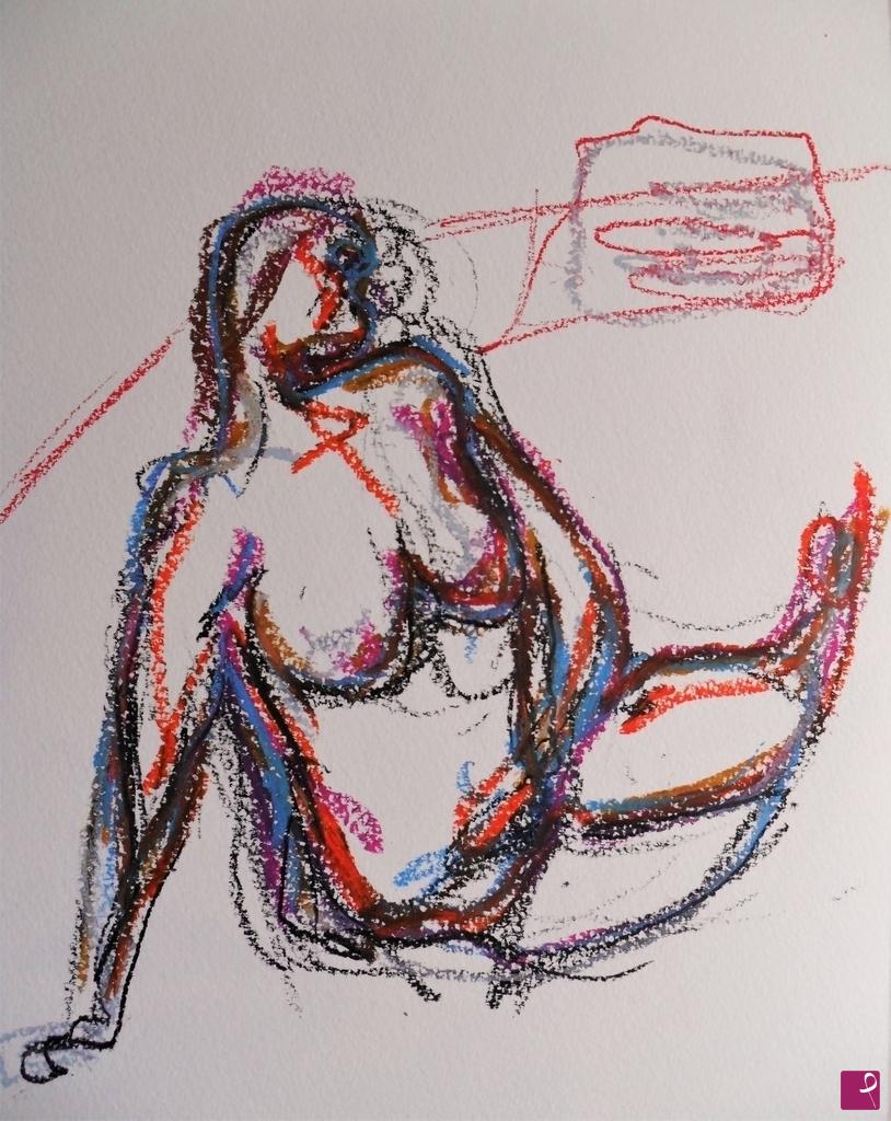 quadri in vendita online - Woman on the bed