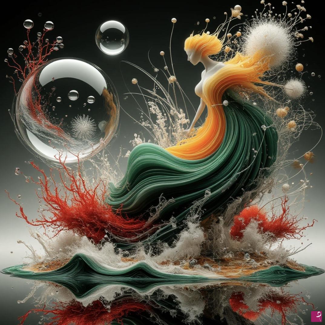 quadri in vendita online - Woman walking on water