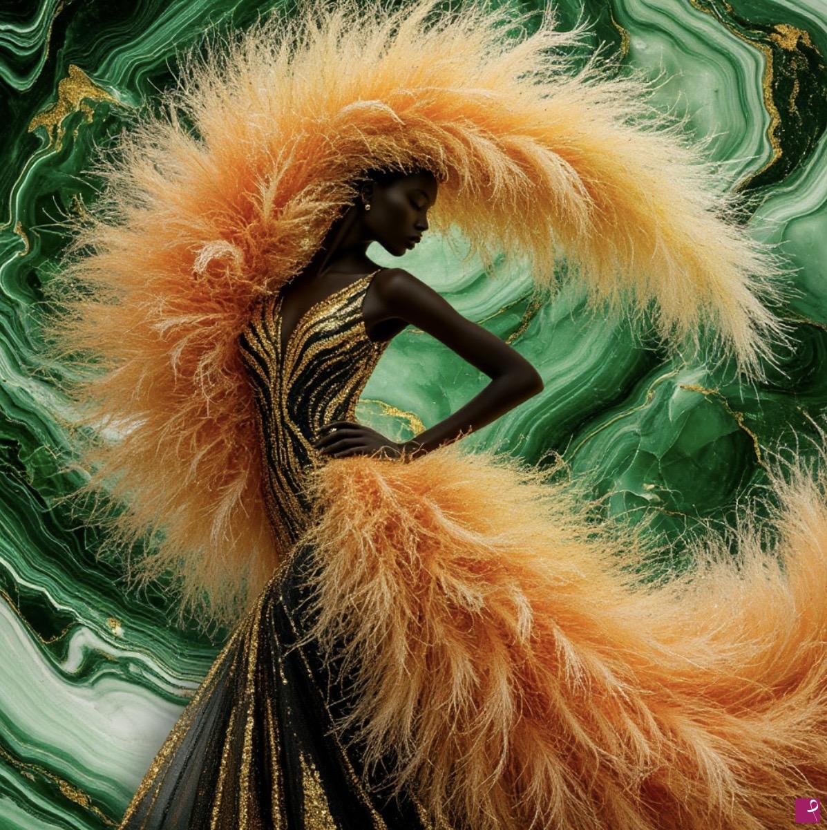 quadri in vendita online - Woman with a fur monto