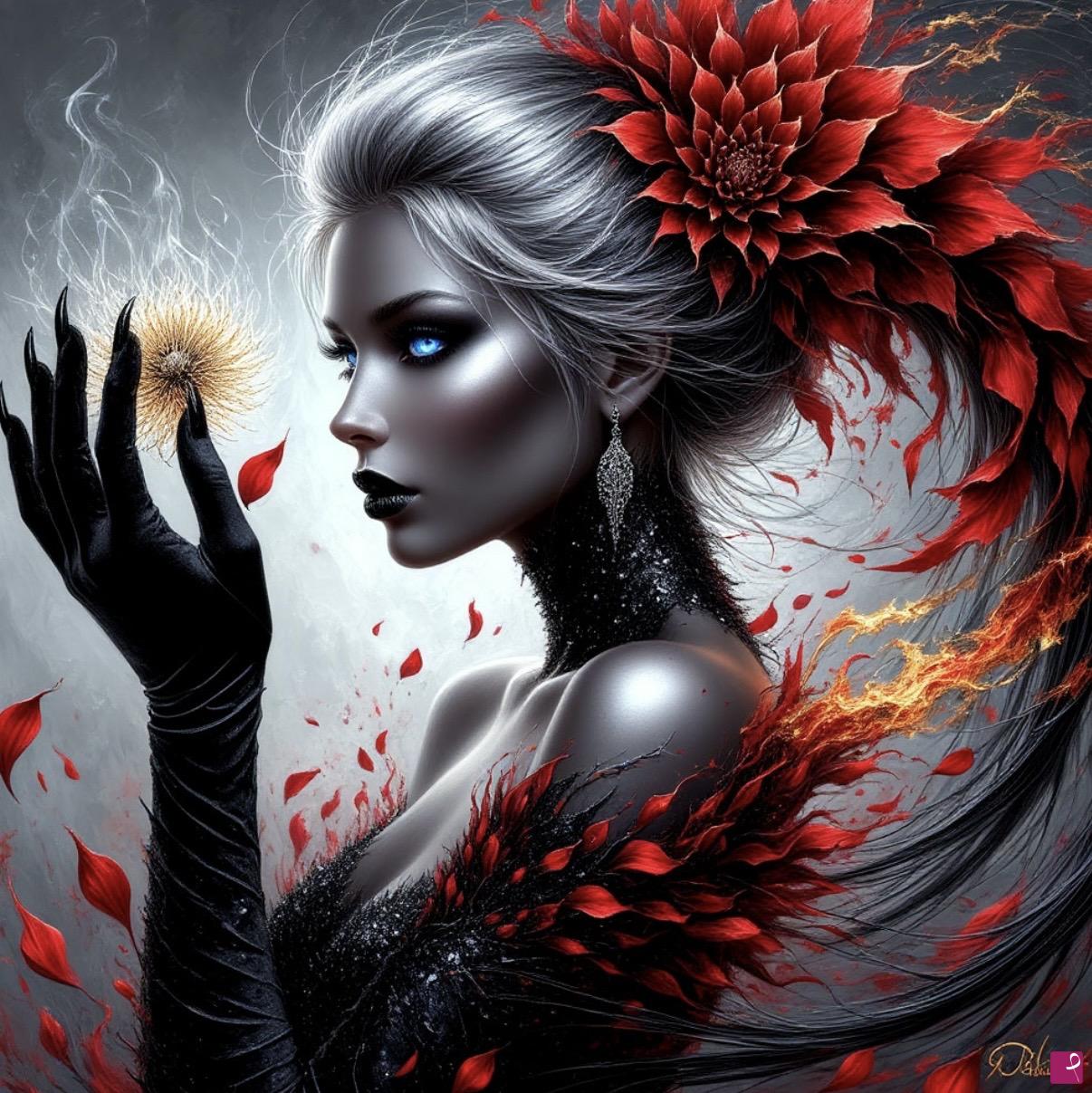 quadri in vendita online - Woman with blue eyes