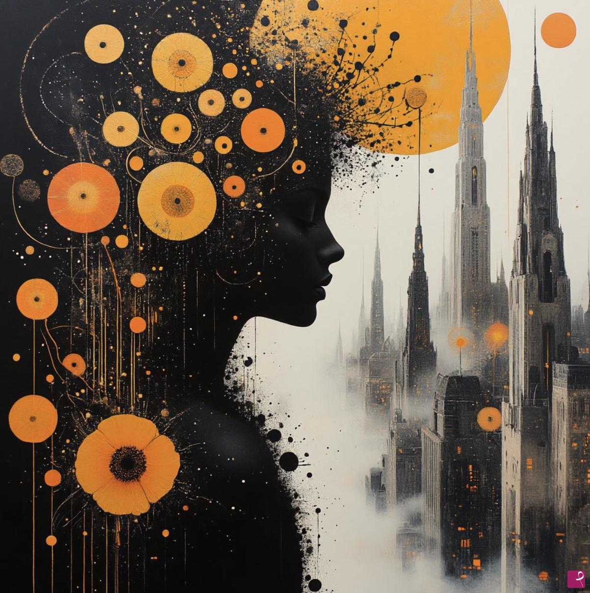 quadri in vendita online - Women and city