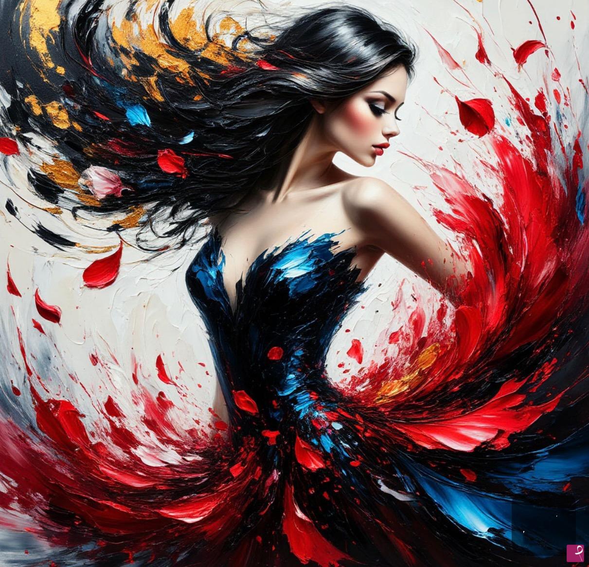 quadri in vendita online - Women and flowers 2