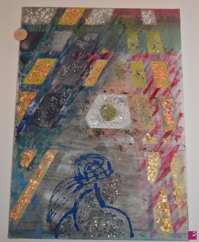 quadri in vendita online - women at window looks at the sunset