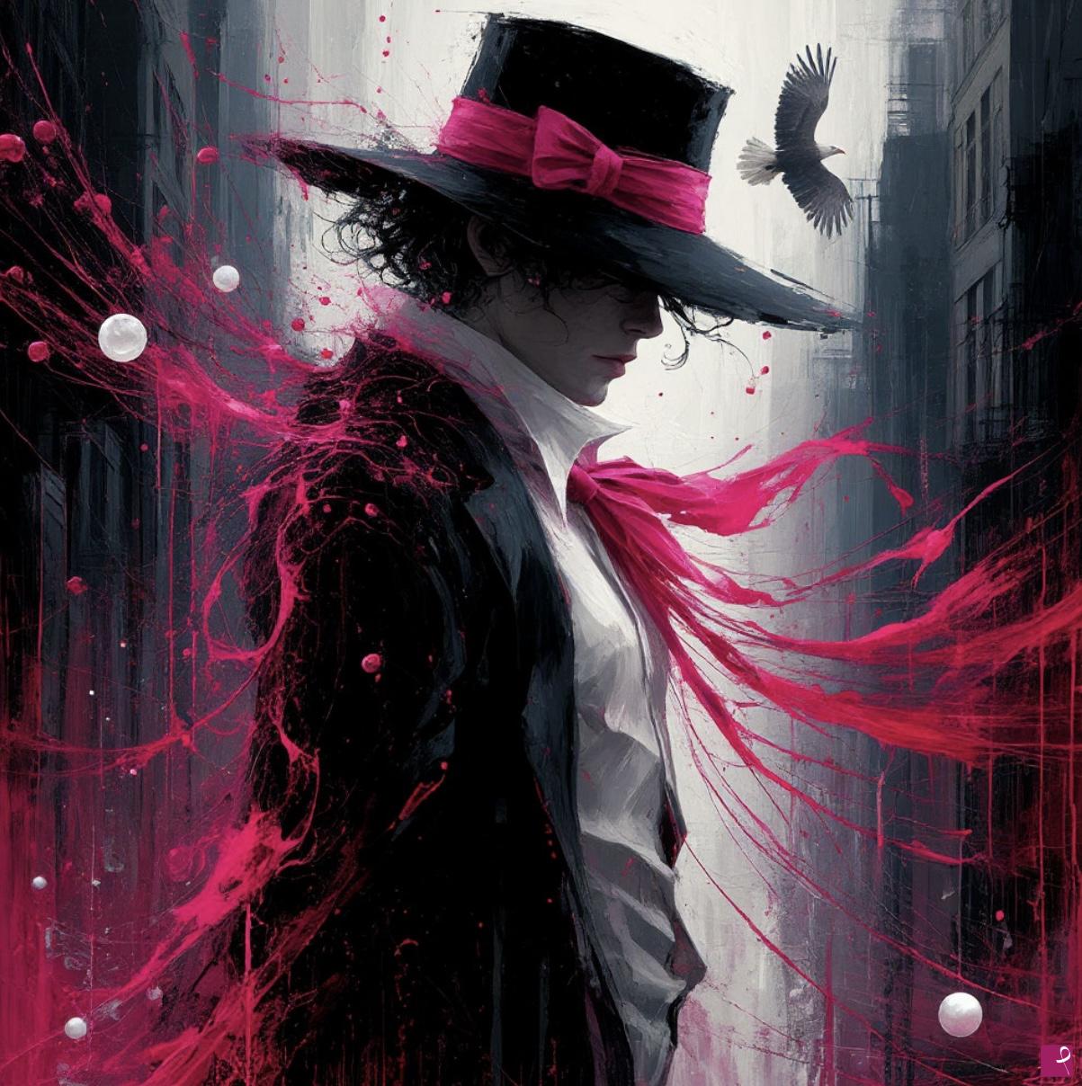 quadri in vendita online - Women in black hat