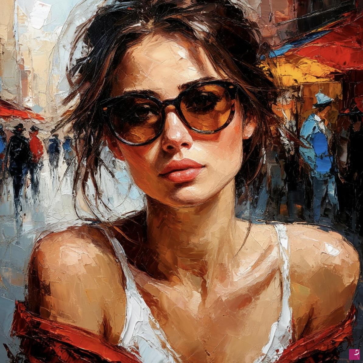 quadri in vendita online - Women in city