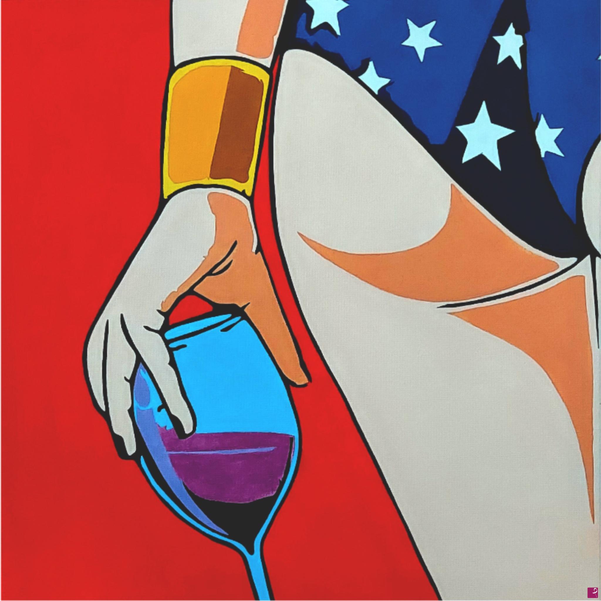quadri in vendita online - Wonder Woman Wine