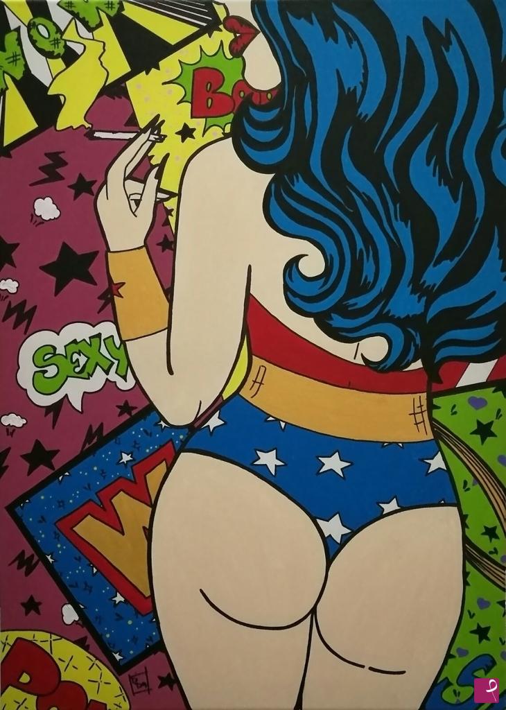 quadri in vendita online - "Wonder...sexy...Woman"