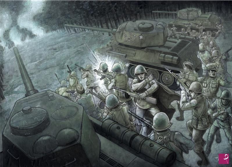 quadri in vendita online - World Wide II- Russian Army