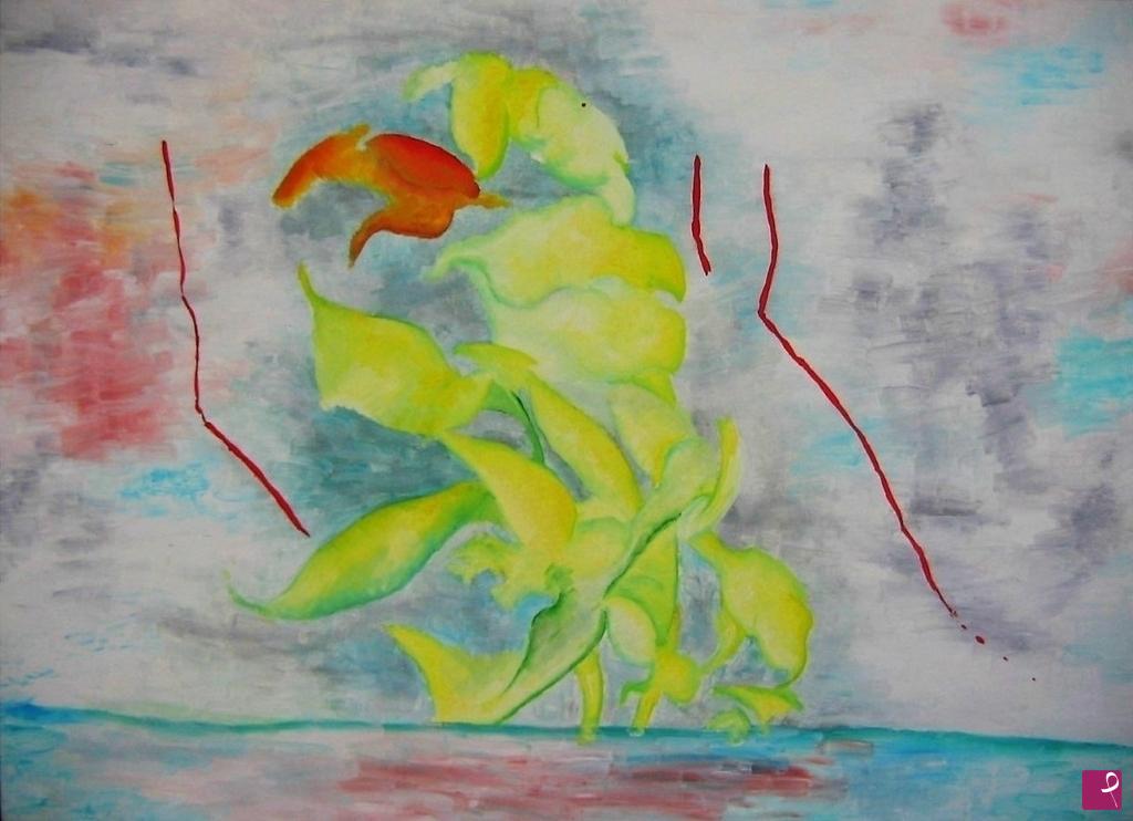 quadri in vendita online - Yellow figure