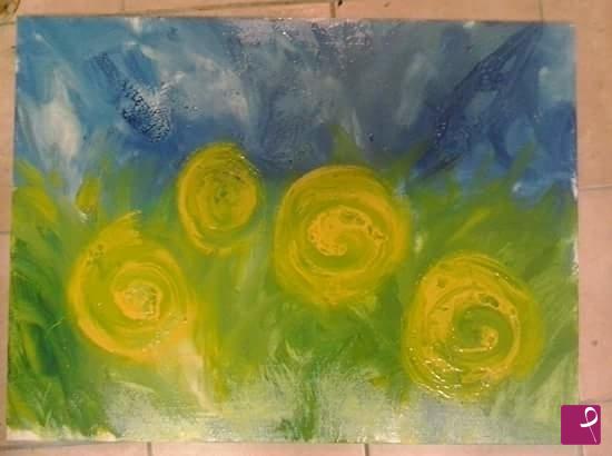 quadri in vendita online - Yellow flowers