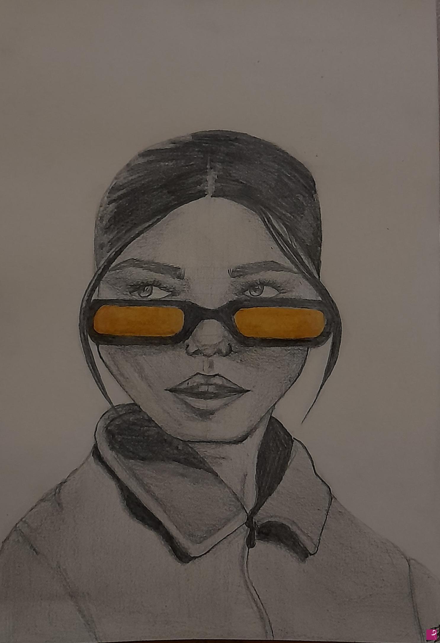 quadri in vendita online - yellow glasses
