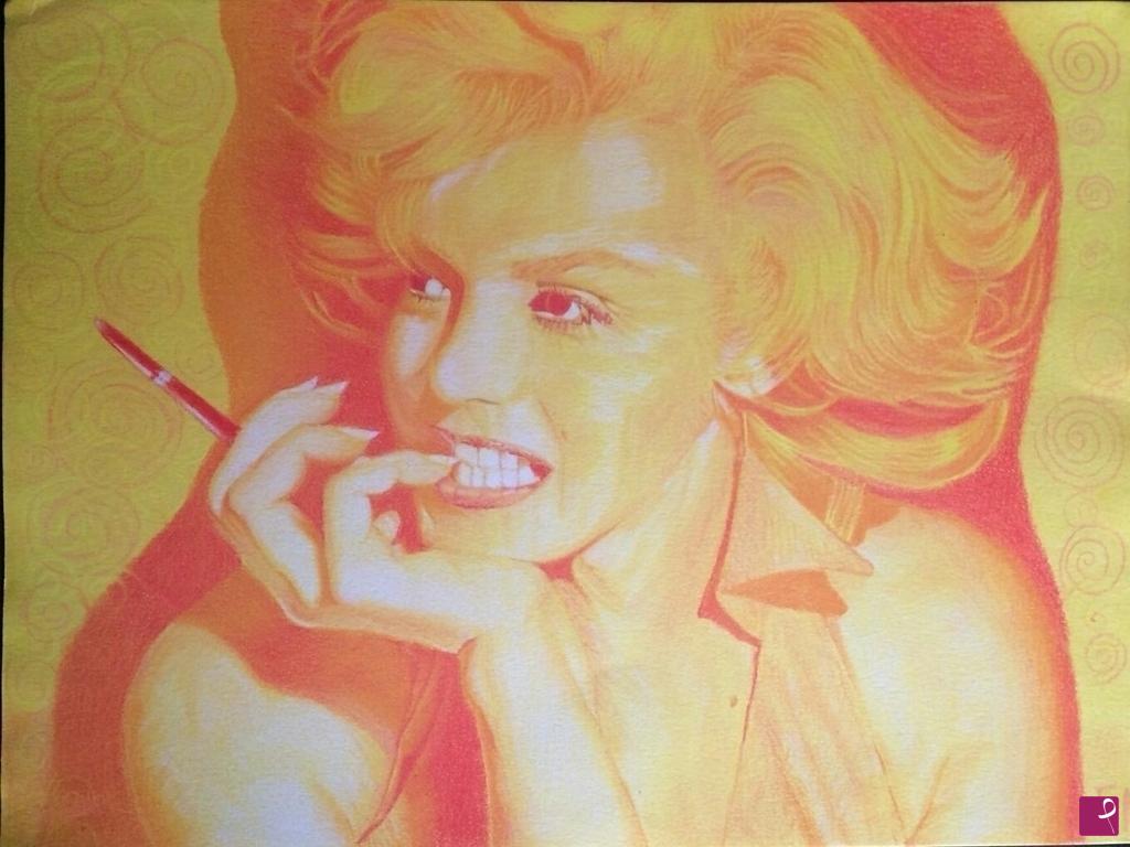 quadri in vendita online - Yellow Marilyn