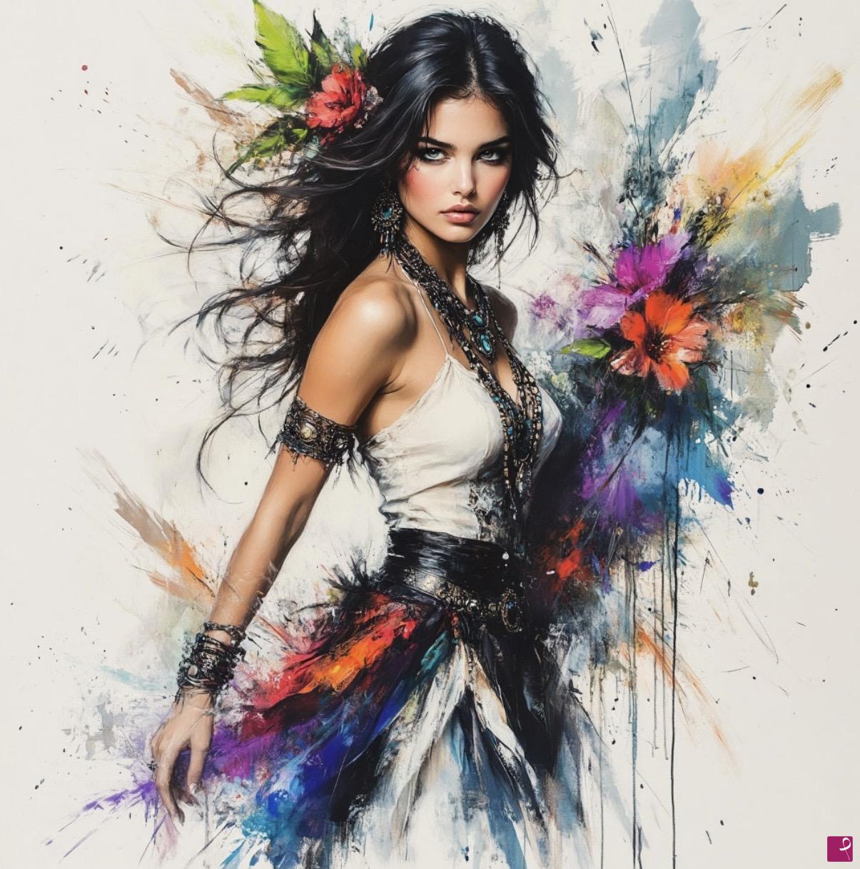 quadri in vendita online - Young girl 2