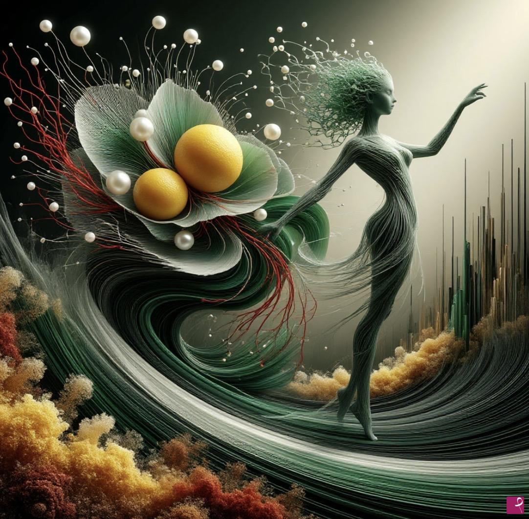 quadri in vendita online - Young girl and apples tree 