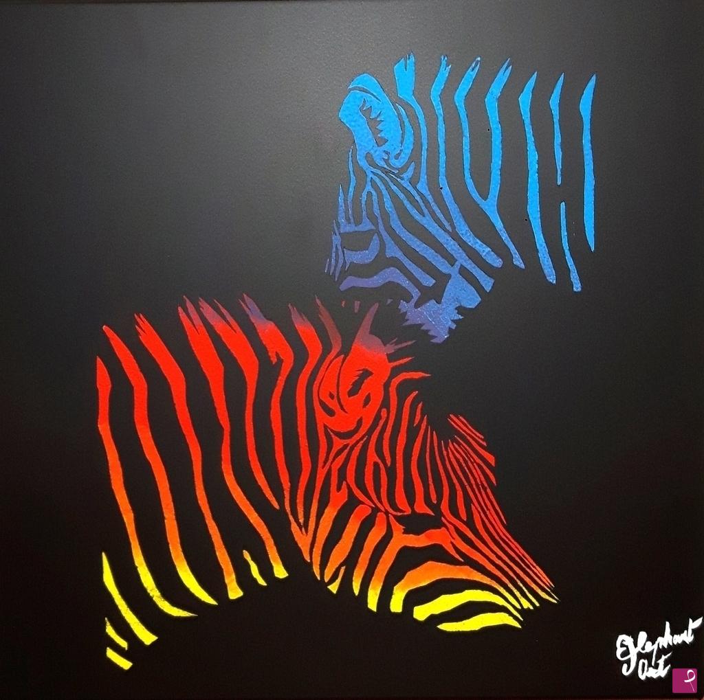 quadri in vendita online - Zebre Colorate