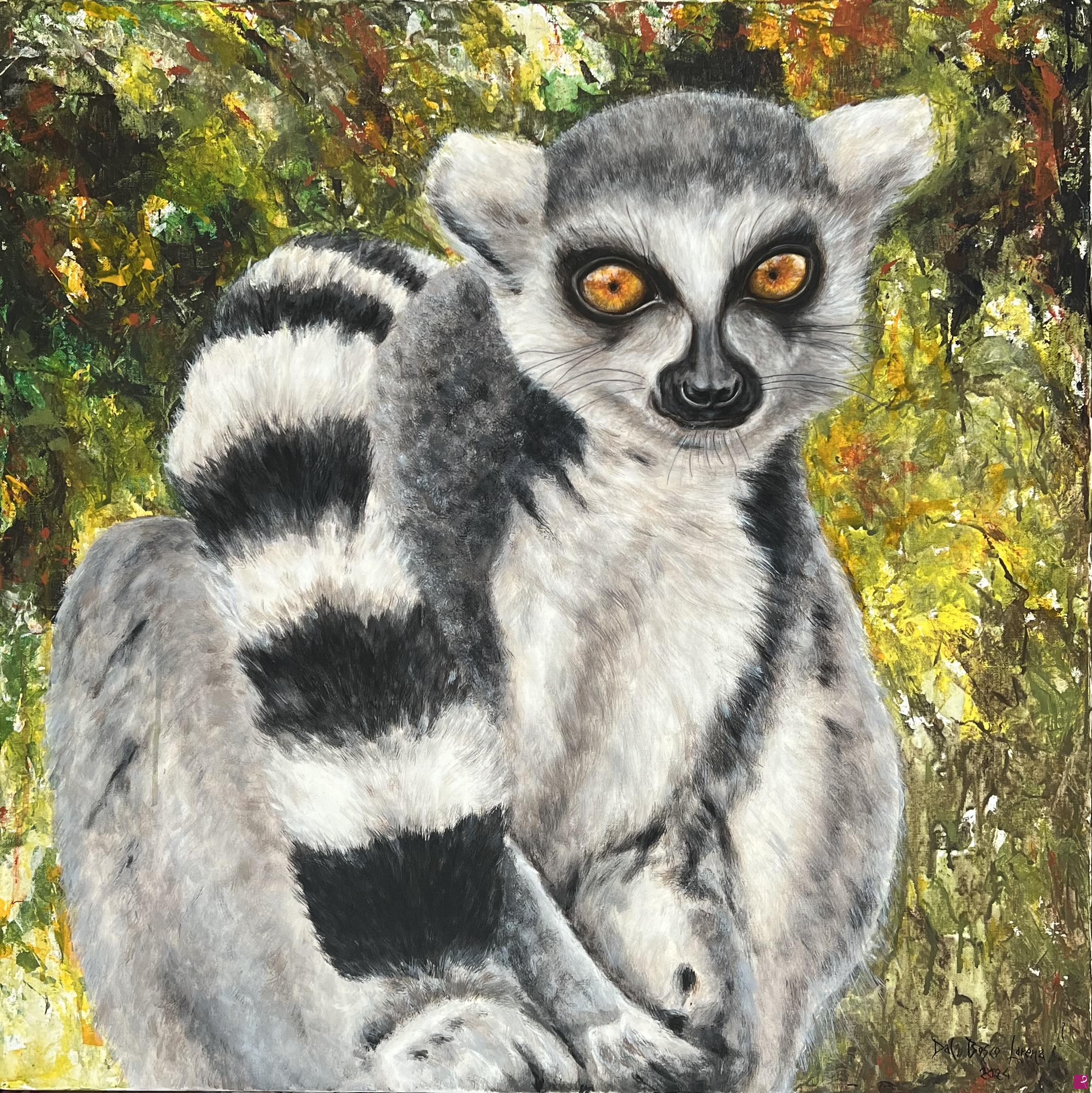 quadri in vendita online - Zeno (lemure-catta del Parco Natura Viva)