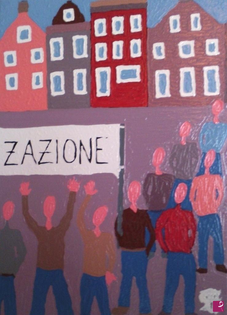 quadri in vendita online - ZETA Azione (50 x 70; Olio su tela)