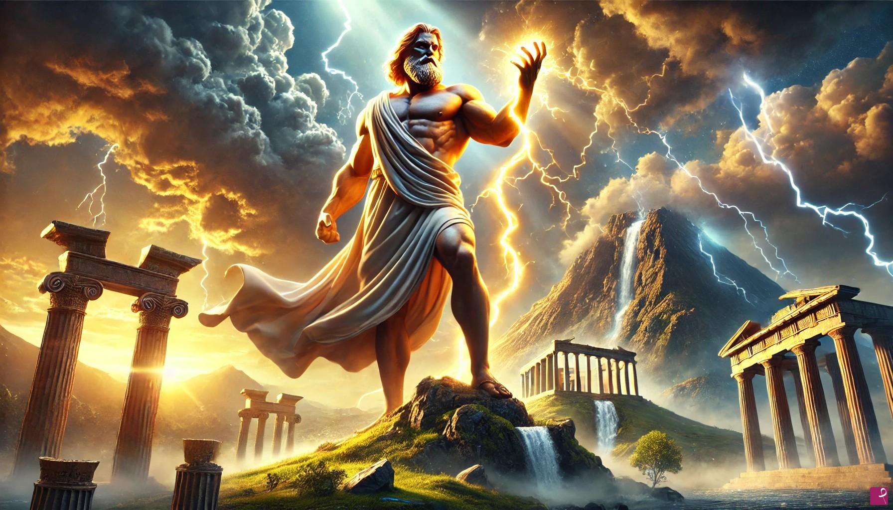 quadri in vendita online - Zeus, Dio greco del cielo e re dell'Olimpo