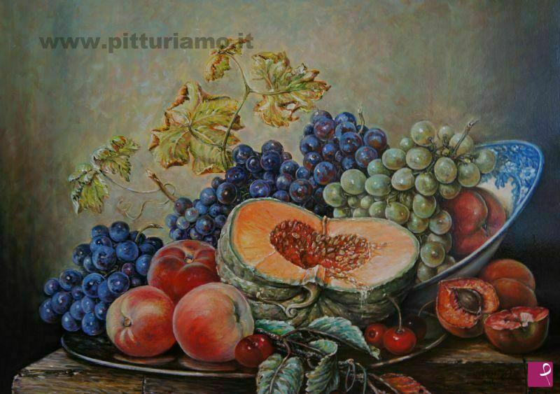 quadri in vendita online - Zucca con uva