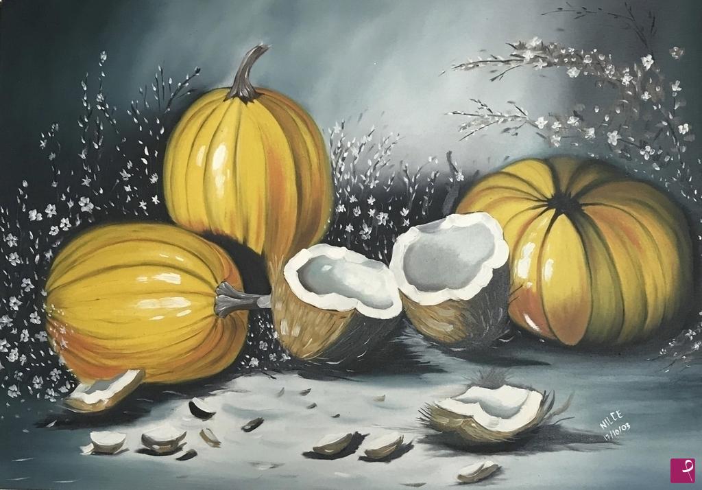 quadri in vendita online - Zucca e cocco 